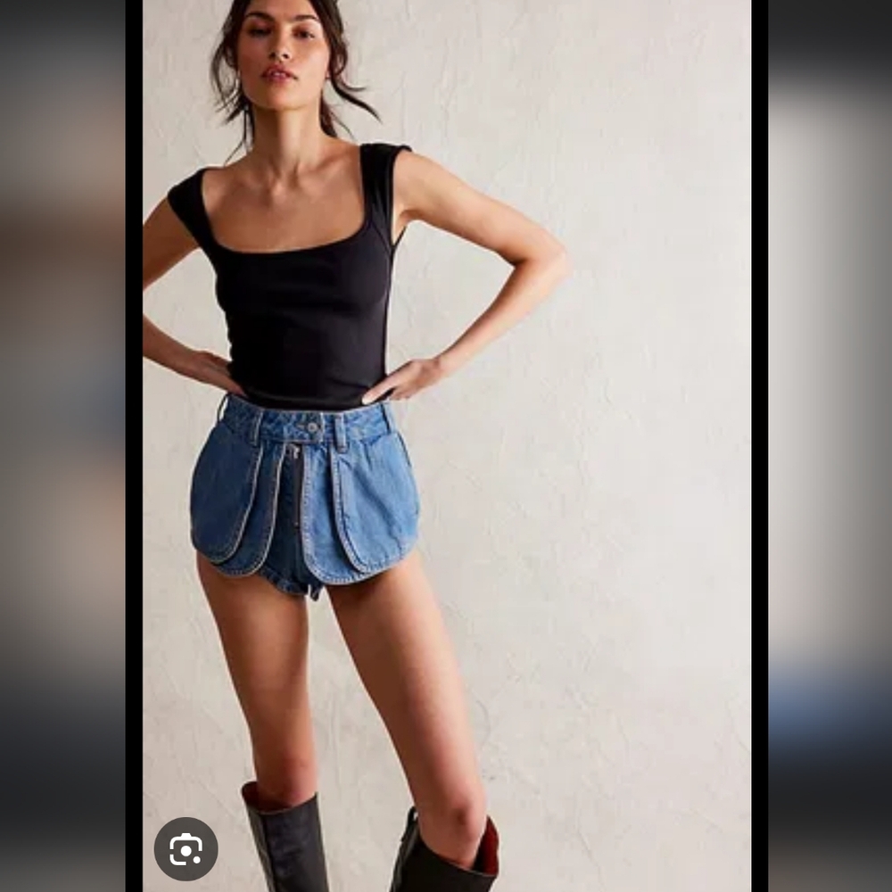 NWOT Free People We The Free PrinceStreet Denim Shorts SIZE 30